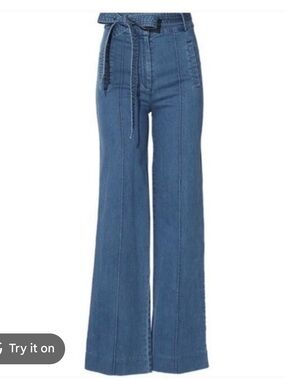 Cleobella High-Waist Flare belted Jeans Belt